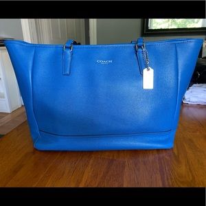 Blue Coach tote bag